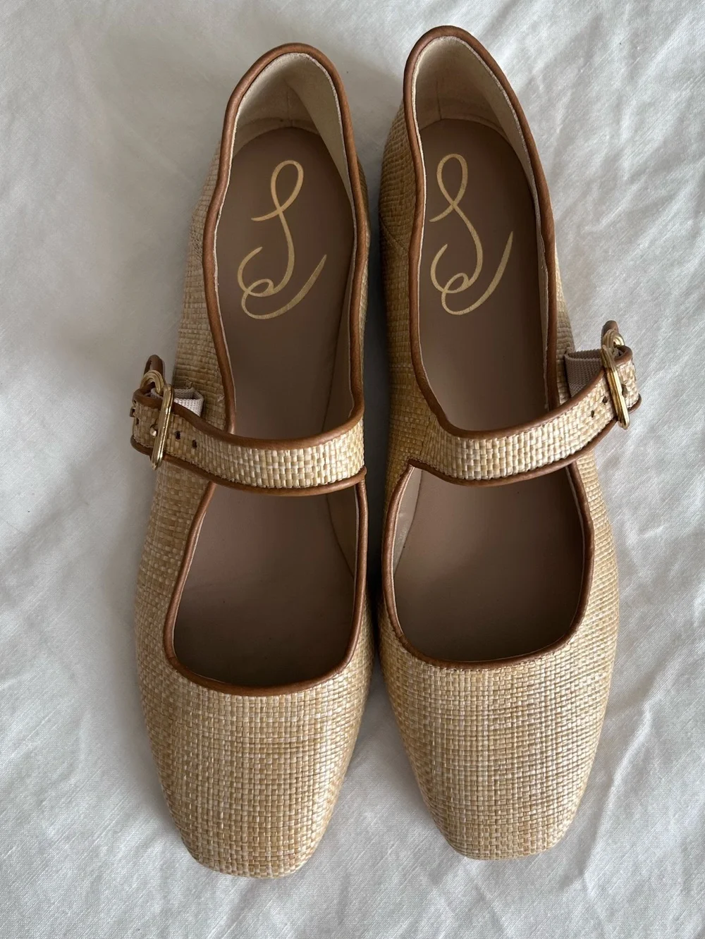 Sam Edelman Michaela Raffia Mary Jane Flats ~ Size 8 - Picture 4 of 7